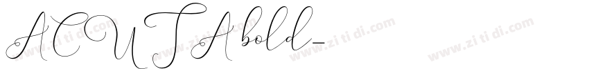 ACUTA bold字体转换